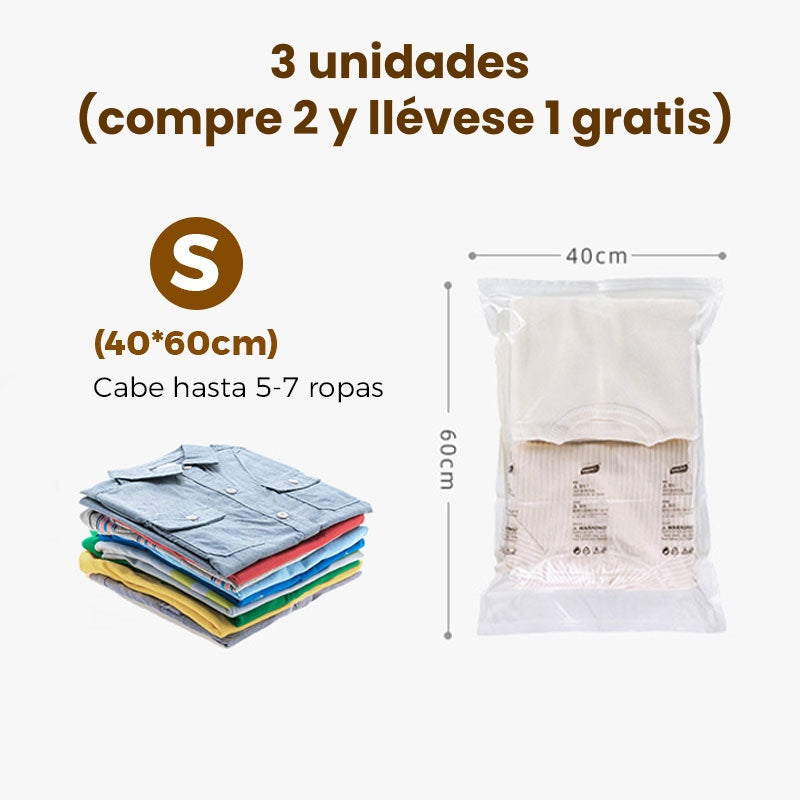 Compre 2 y llévese 1 gratis-Bolsas de Almacenamiento con Vacío Inteligentes